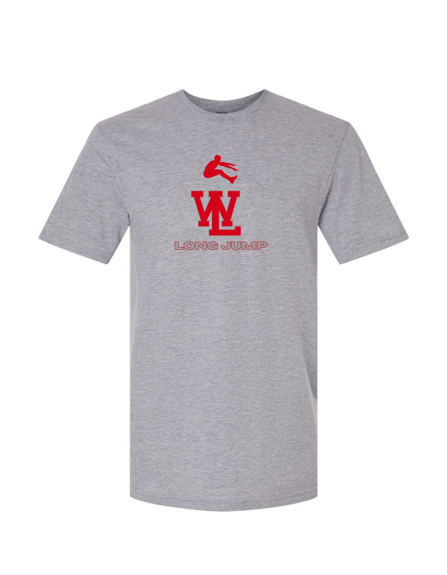 Gray WL Long Jump Tee: Male Graphic