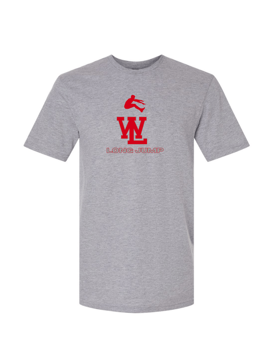 Gray WL Long Jump Tee: Female Graphic