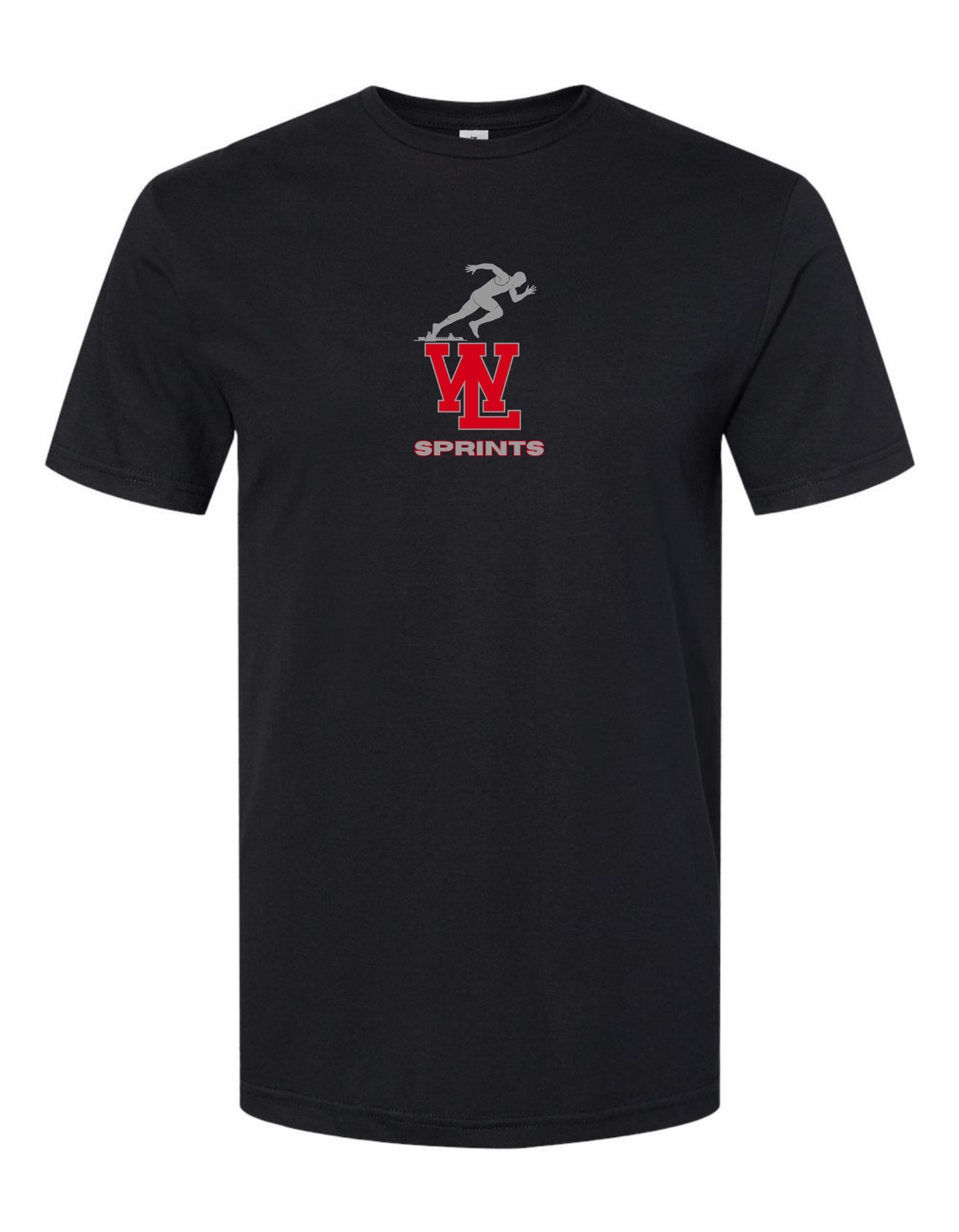 Black WL Sprints Tee: Male Graphic