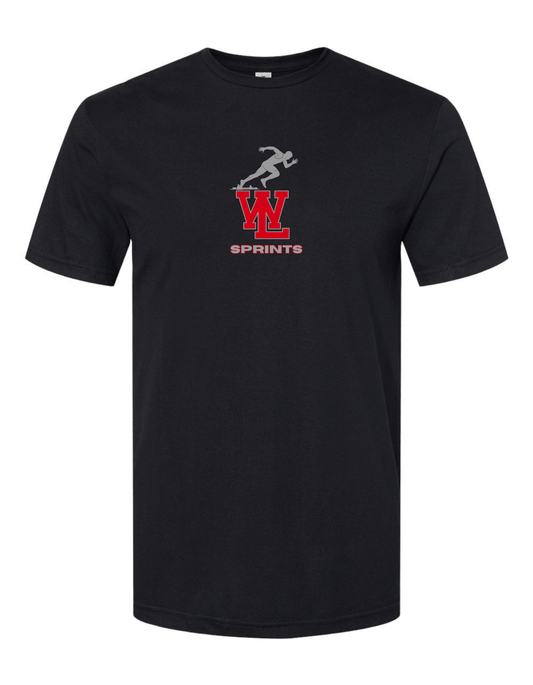 Black WL Sprints Tee: Male Graphic