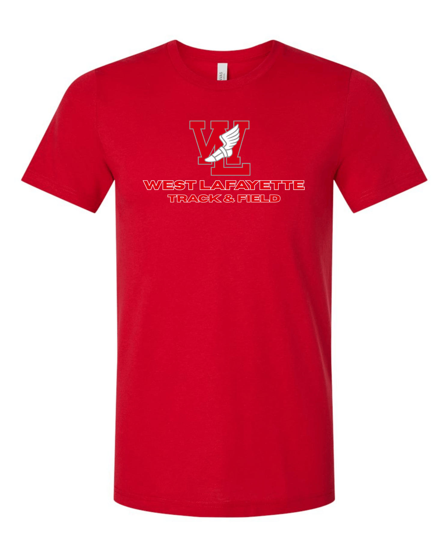 Red West Lafayette Track & Field Team Tee