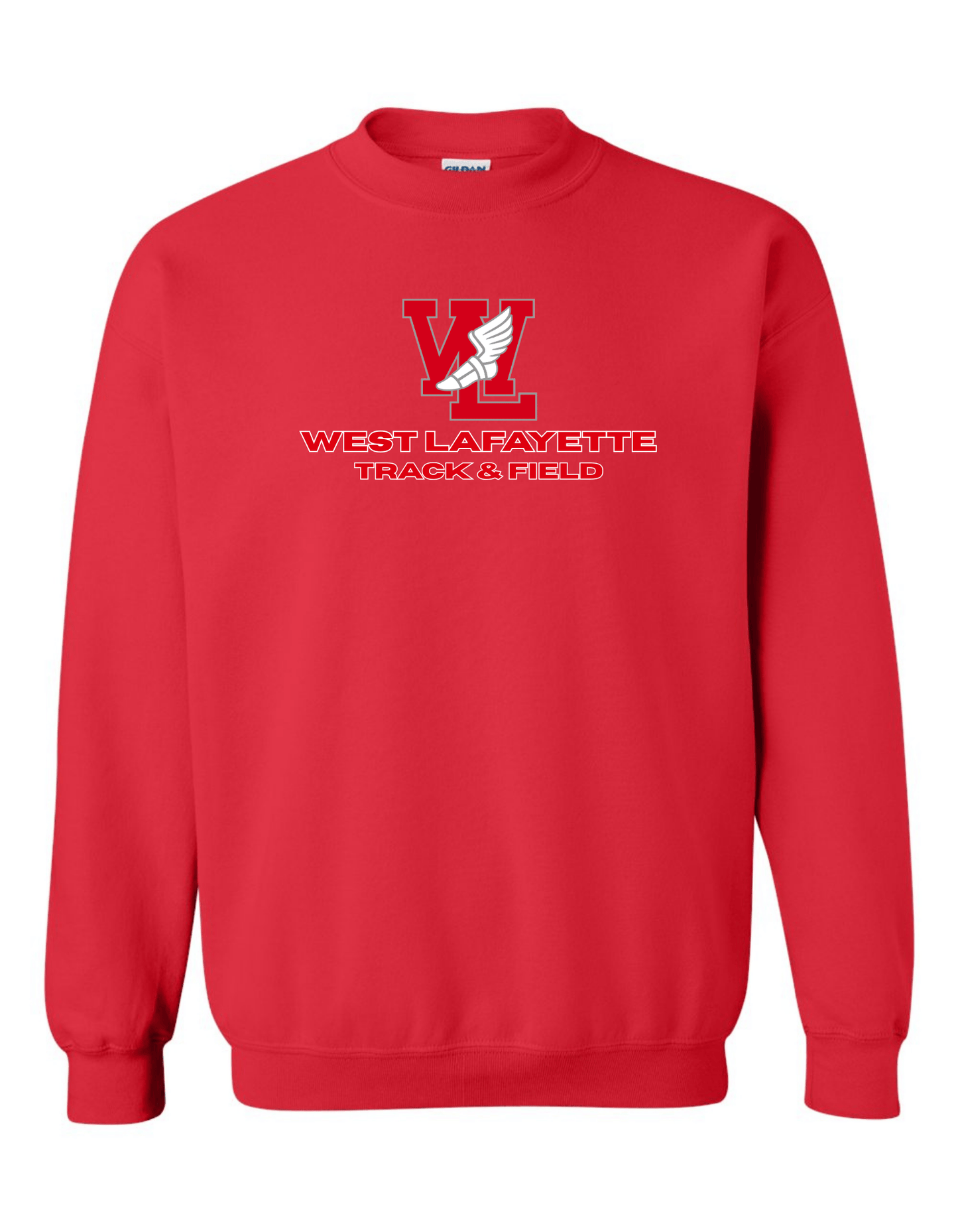 Red West Lafayette Track & Field Team Crewneck